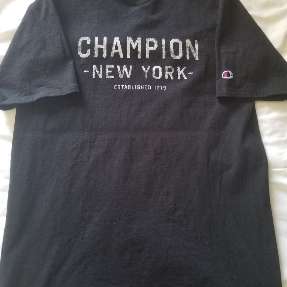 Black Champion Reverse Weave Tee